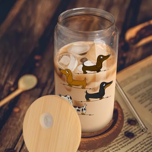 Joymaking Eiskaffee Trinkglas mit Deckel 17oz Ideal für Cocktails und Fruchtlikör