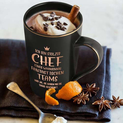 Joymaking Keramik Kaffeetasse mit Schlüsselanhänger - Perfektes Geschenk für Chefs - Geburtstag, Abschied, Rentenbeginn,